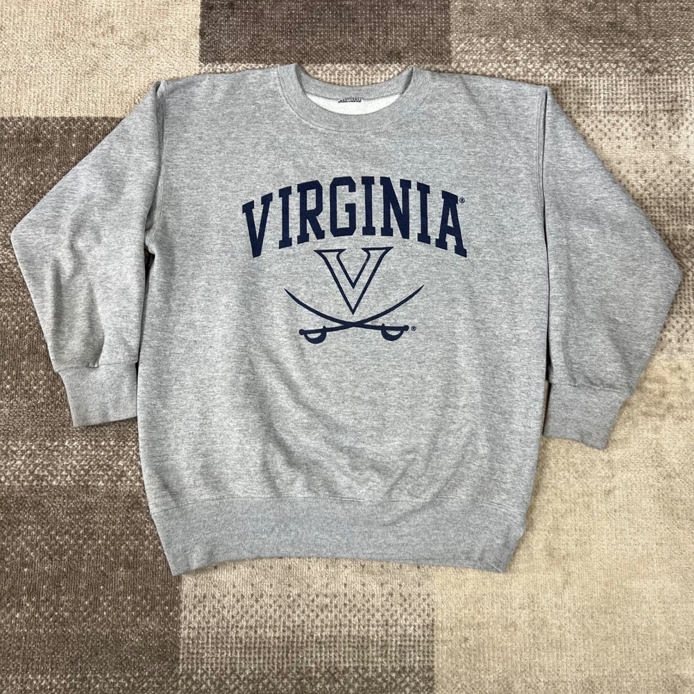 Vintage University of Virginia Cavaliers Crewneck Sweatshirt Gray Mens Size XL